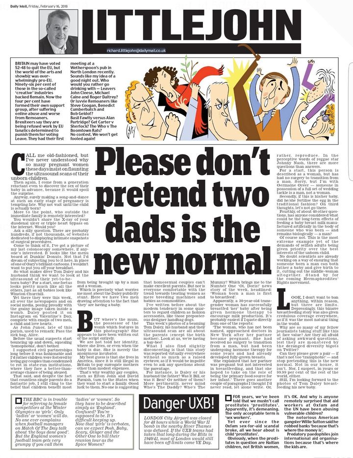 Daily Mail article, shared via @BecomingDads on Twitter