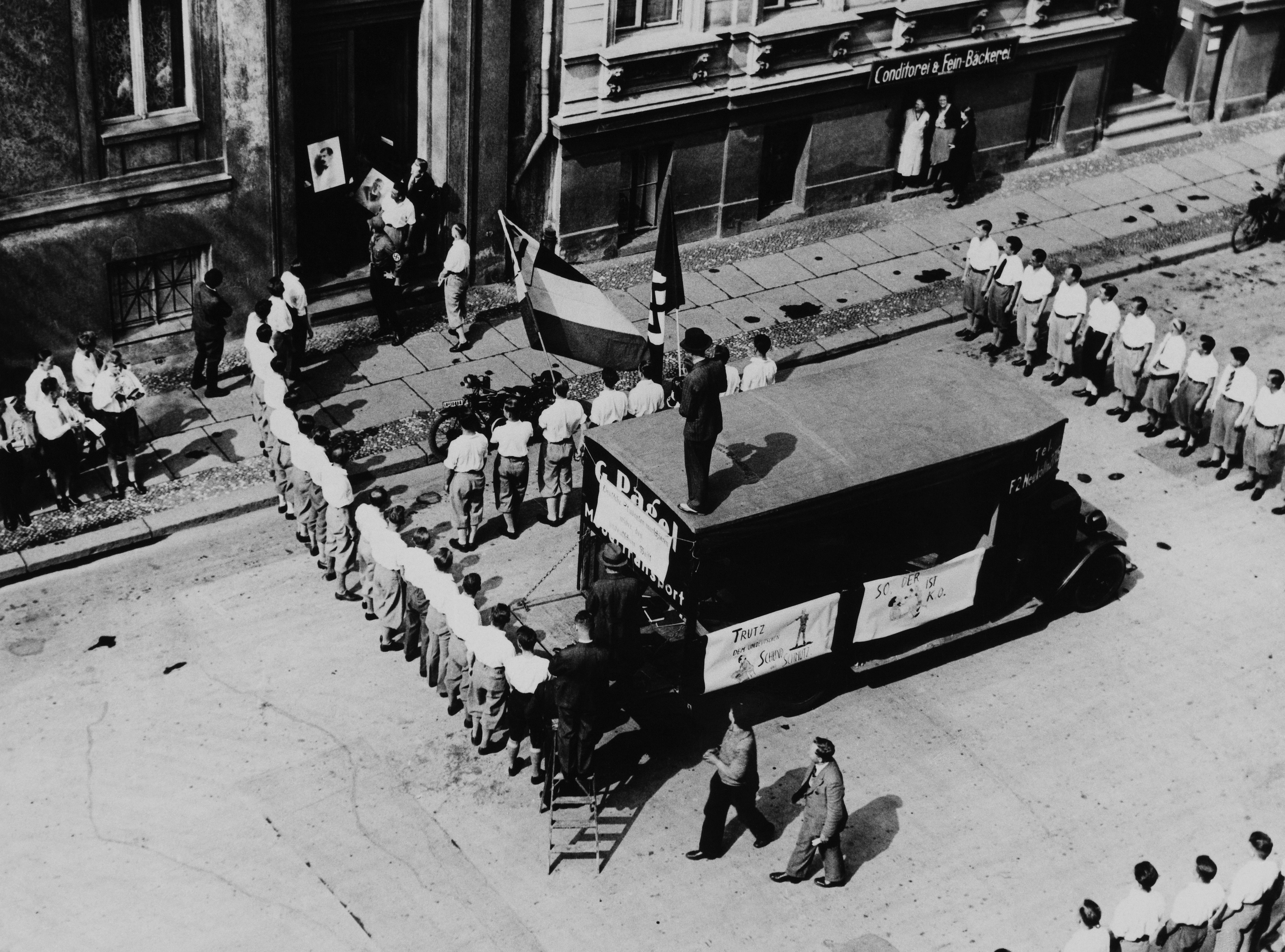 Demonstration Of Hitlerian Youth Movement Behind Pr. Magnus Hirschfeld In Berlin On May 6Th 1933