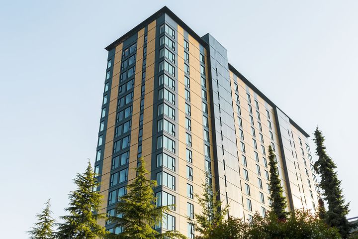 Tallwood House - currently the tallest mass timber building in the world - which opened in July 2017.