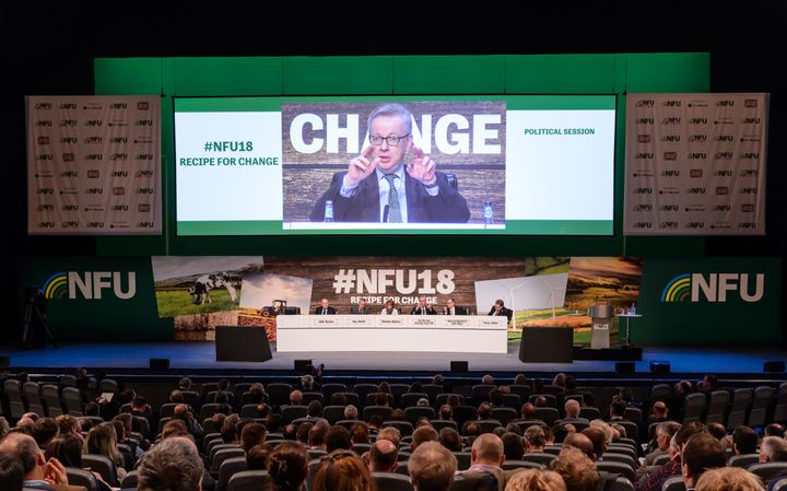 Michael Gove addressed the NFU conference for the first time since becoming Defra Secretary in June 2017.