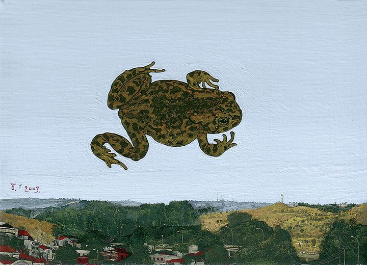«Βάτραχος» (2003). Λάδι σε καμβά, 13 x 17,8 εκ.