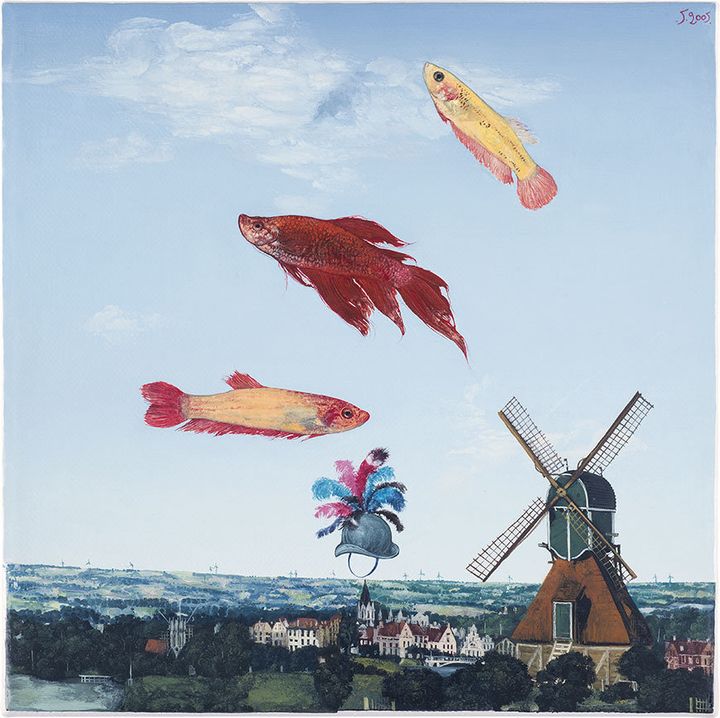 «Ολλανδικό Ενυδρείο» (2005). Λάδι σε καμβά, 20 x 20 εκ.