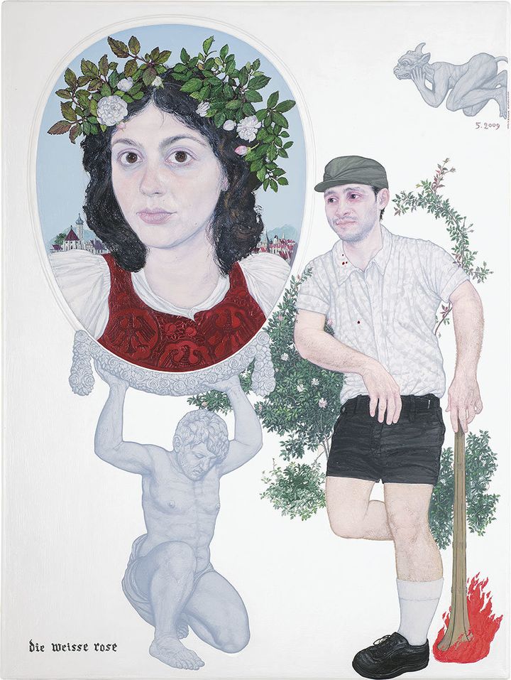 «Die Weise Rose» (2009). Λάδι σε καμβά, 40 x 30 εκ.