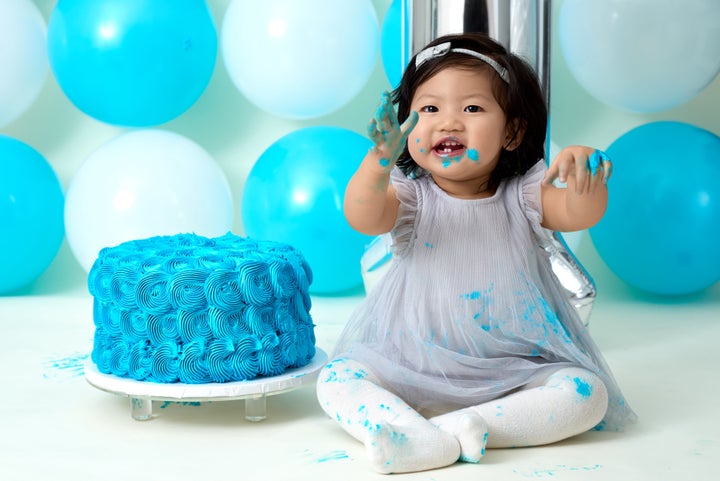 For their first birthdays, many kids are having their cake and eating it, too, by "smashing" it. 