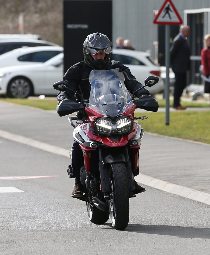 William didn't go very fast on the bike, but he looked very capable. 