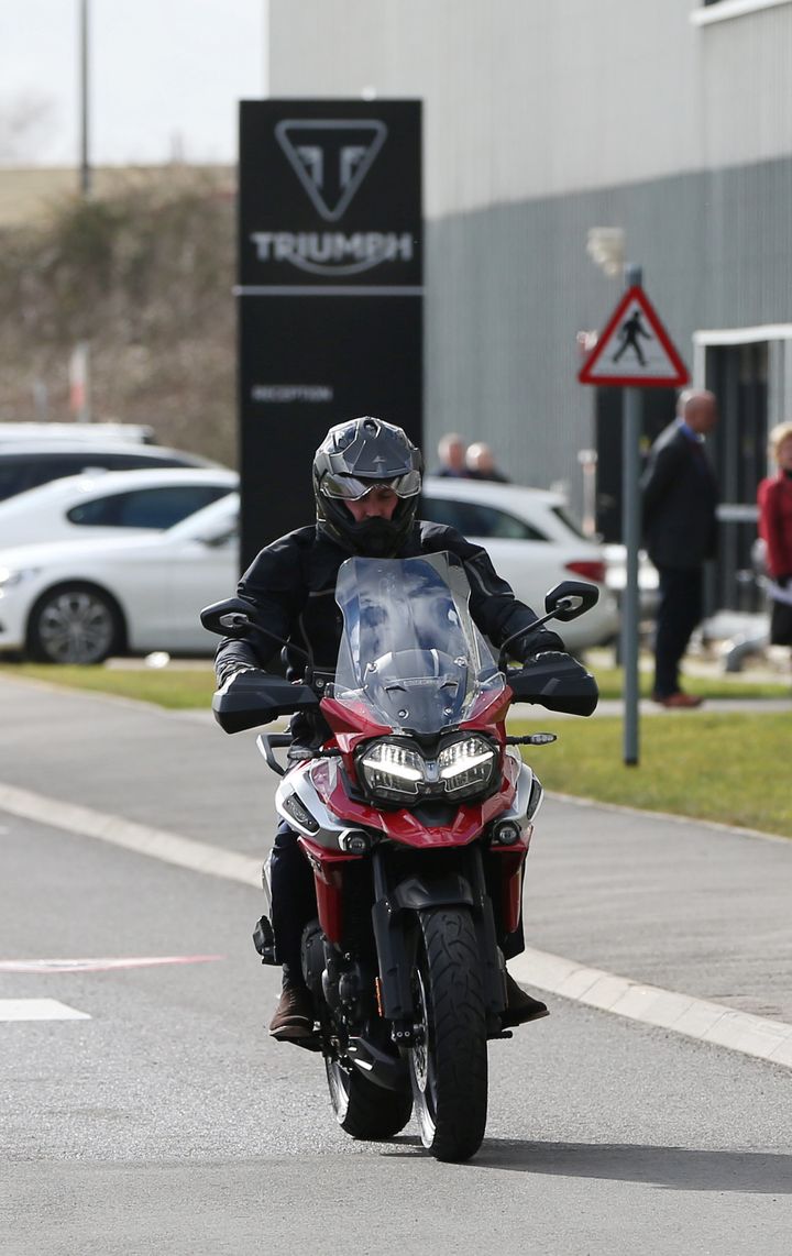 William didn't go very fast on the bike, but he looked very capable. 