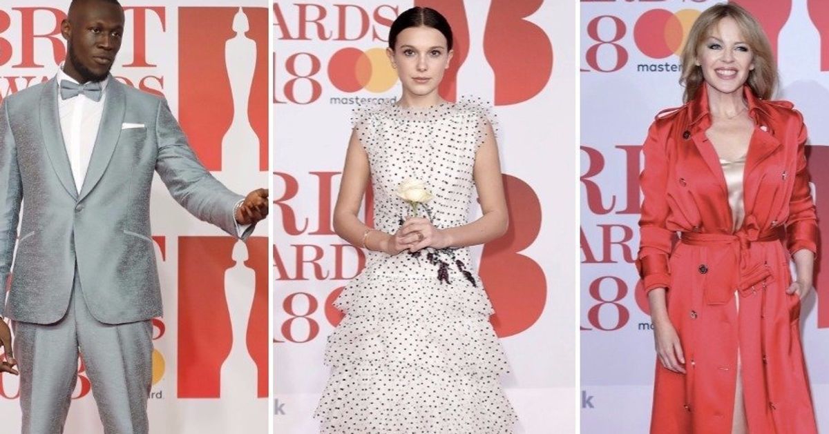 Kylie Minogue and Millie Bobby Brown Stand Out on the BRIT Awards Red  Carpet