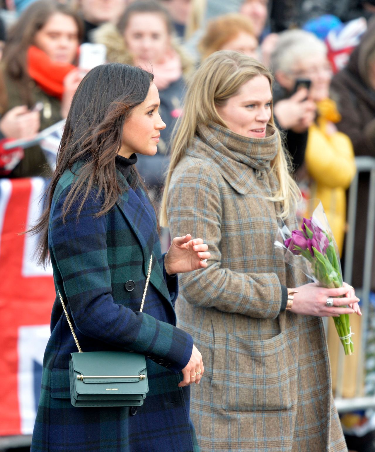 Meghan Markle and Pickerill during an official visit to Edinburgh Castle 