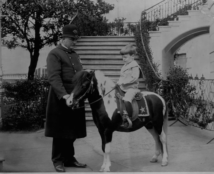 President Roosevelt's son, Quentin, and his pony, Algonquin in 1902.