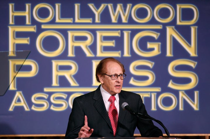 The former Hollywood Foreign Press Association president Philip Berk speaks at luncheon in 2009. 