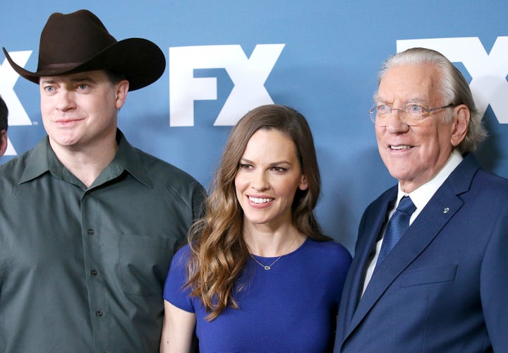  Brendan Fraser, Hilary Swank and Donald Sutherland attend the 2018 Winter TCA Tour.