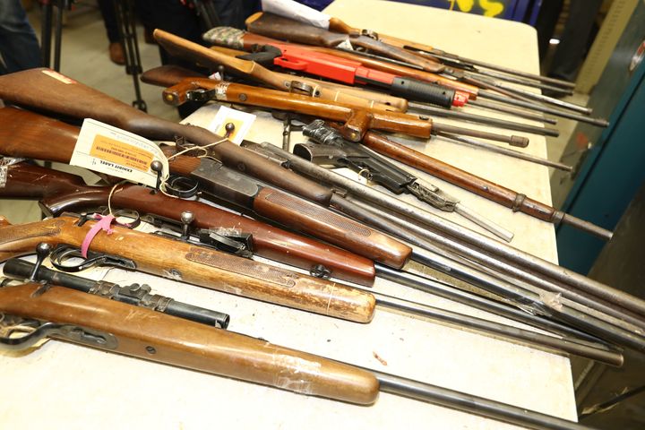 Weapons surrendered to Australian authorities during a 2017 gun amnesty program.