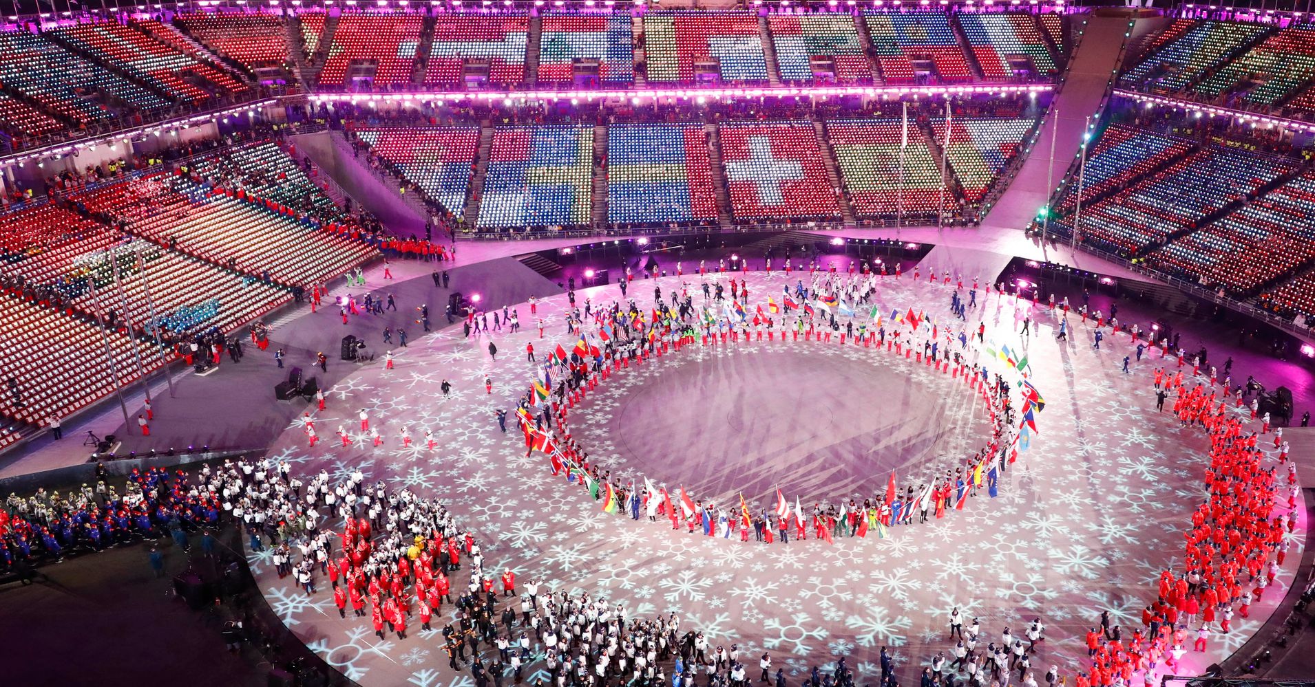 Stunning Photos Capture The 2018 Olympics' Closing Ceremony In All Its