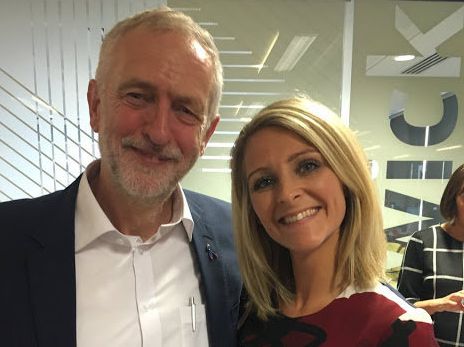 Jeremy Corbyn and Emilie Oldknow
