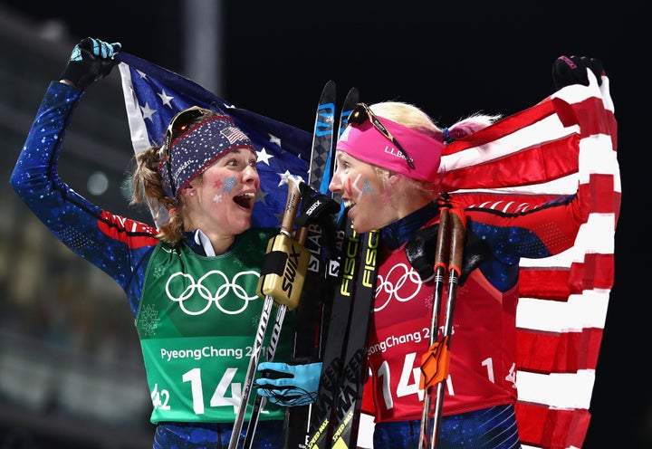 Kikkan Randall and Jessica Diggins were two of several women athletes to make history in Pyeongchang.