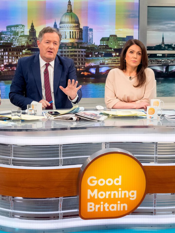 Piers with his 'GMB' co-presenter, Susanna Reid.