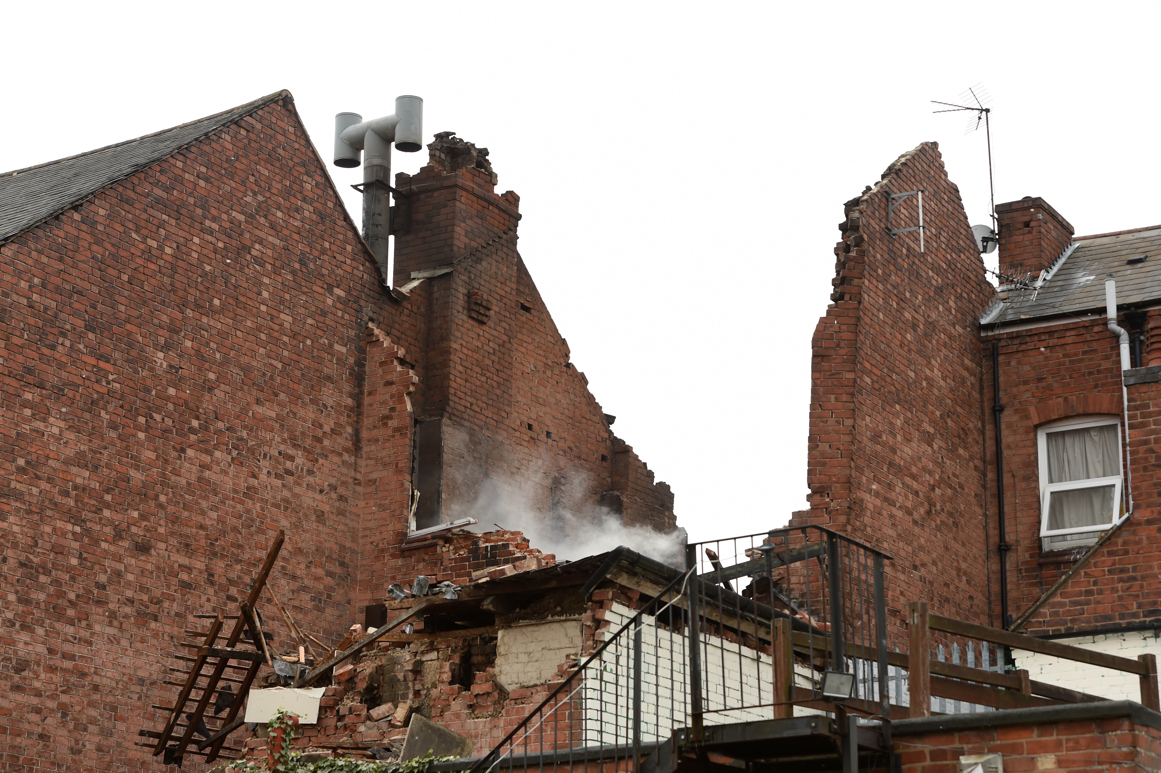 <strong>The scene on Hinckley Road in Leicester this afternoon.</strong>