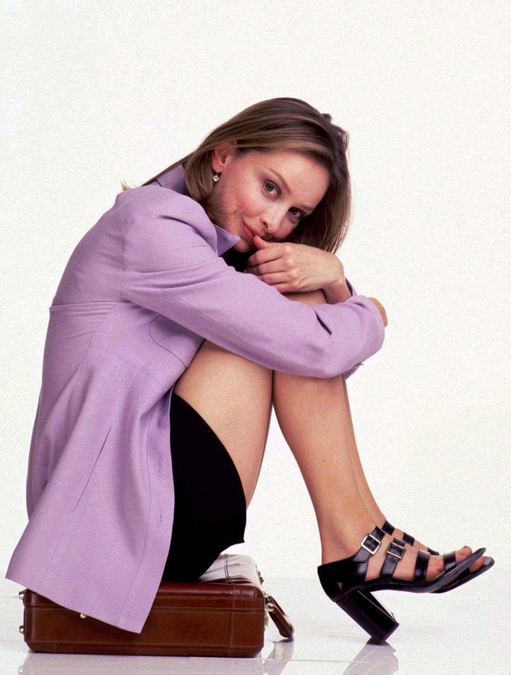 Calista Flockhart as Ally McBeal.