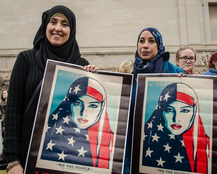 Muslim Women Protesting 