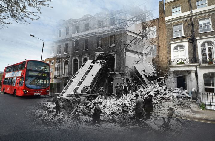 Το Λονδίνο σήμερα και τις ημέρες των ανηλεών βομβαρδισμών από την Λουτβάφε κατά τον Β' Παγκόσμιο Πόλεμο