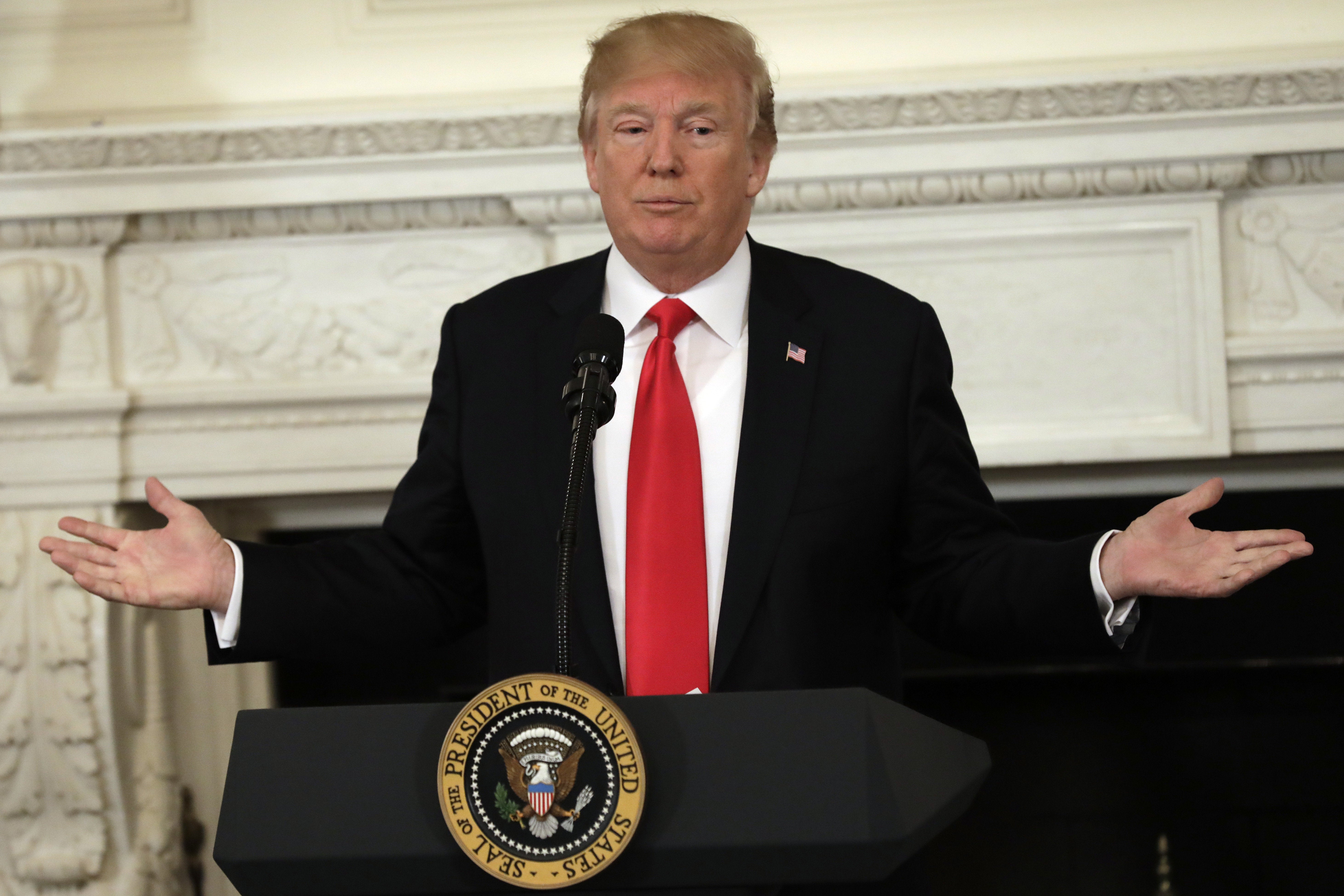 Yuri Gripas Bloomberg via Getty Images
President Trump appears to prefer talking about gun control over passing