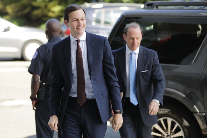 Jared Kushner, accompanied by attorney Abbe Lowell.