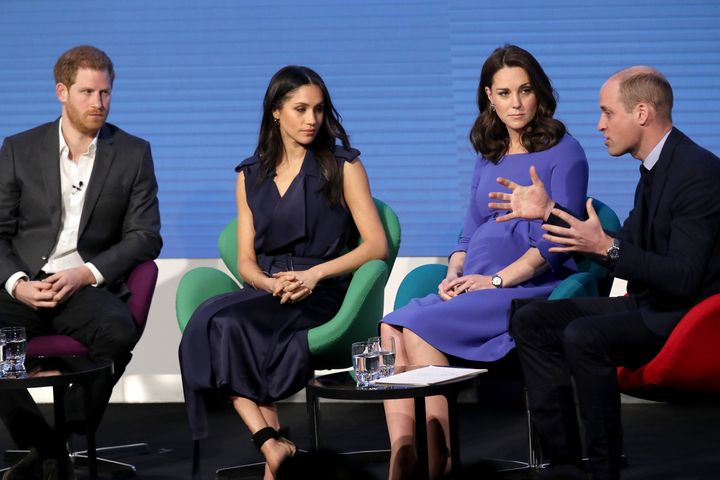 Meghan Markle appeared with Prince Harry and the Duke and Duchess of Cambridge for the first time at an official engagement 