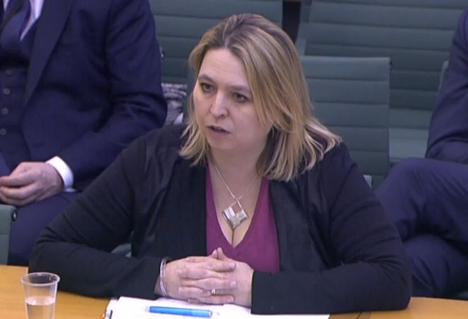 <strong>Karen Bradley Northern Ireland Secretary at the select committee hearing</strong>