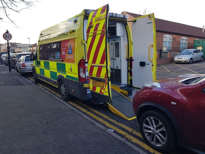 Birmingham paramedics responding to a 999 call found themselves blocked in by 'inconsiderate' parking 