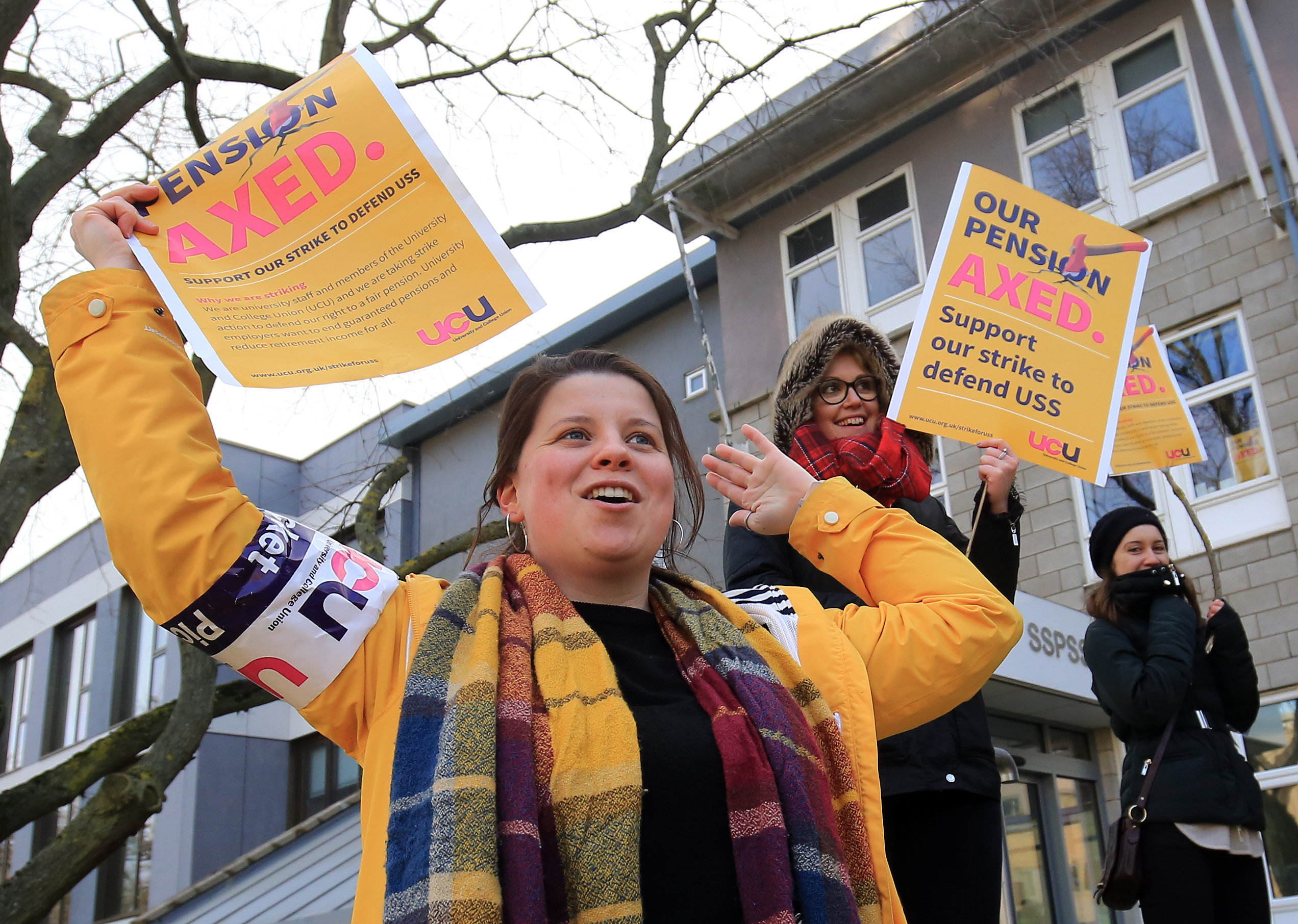 <strong>Lecturers have walked out in a row over pensions</strong>