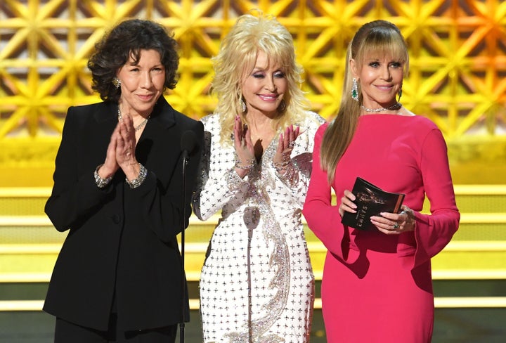 Tomlin, Parton and Fonda appeared at the 2017 Emmy Awards in September. 