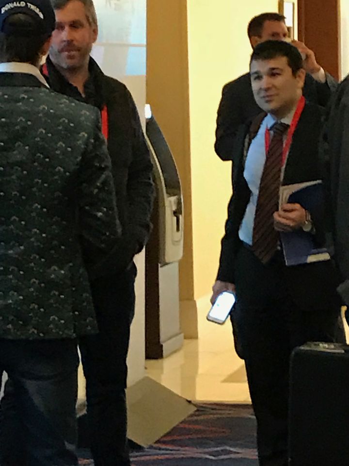 Marcus Epstein, right, at CPAC, with Mike Cernovich standing to the left.