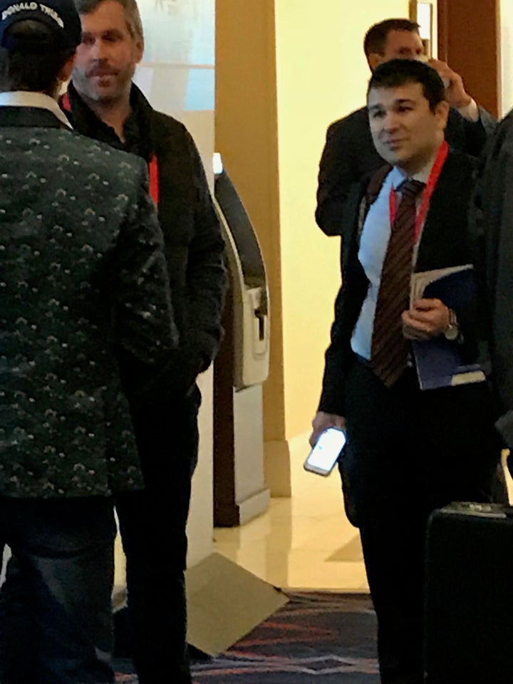 Marcus Epstein, right, at CPAC, with Mike Cernovich standing to the left.
