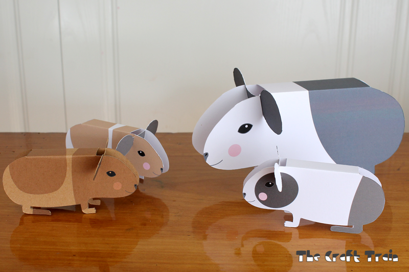 Printable paper guinea pigs