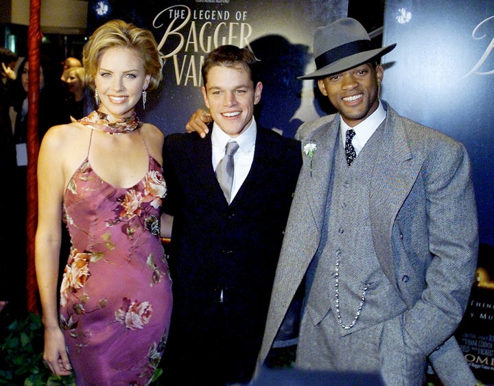 Charlize Theron, Matt Damon and Will Smith attend the New York premiere of "The Legend of Bagger Vance." 