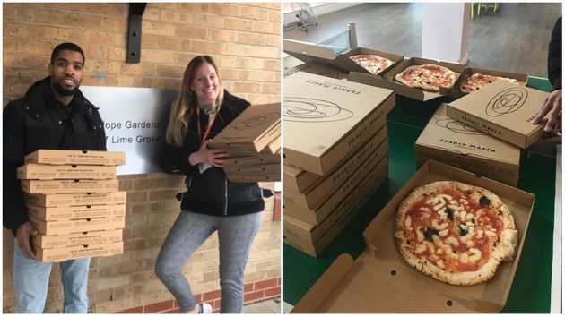 Homeless charity St Mungo's has received dozens of free pizzas so far this week