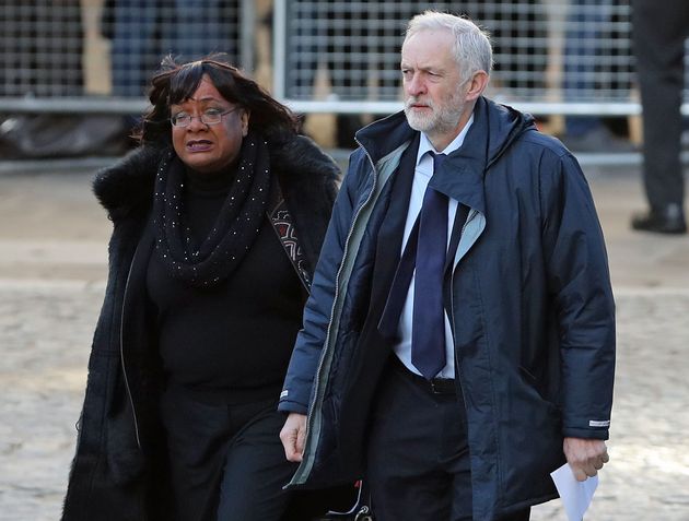 Abbott with Labour leader Jeremy Corbyn