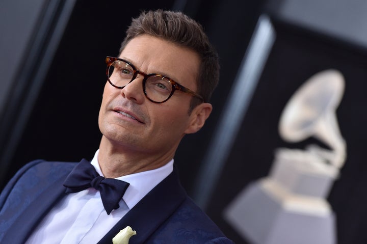 Ryan Seacrest at the 60th annual Grammy awards on Jan. 28.