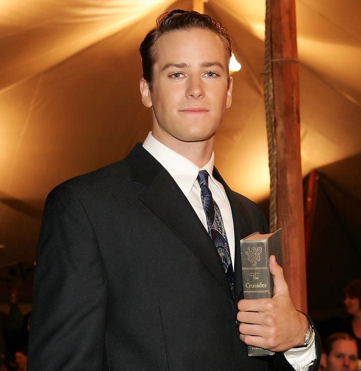 Armie Hammer on the set of "Billy: The Early Years" in April 2008.