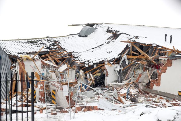 The Lidl store in Fortunestown Lane, Jobstown, Tallaght, as nine people have been arrested after the supermarket was attacked in Dublin during blizzard conditions