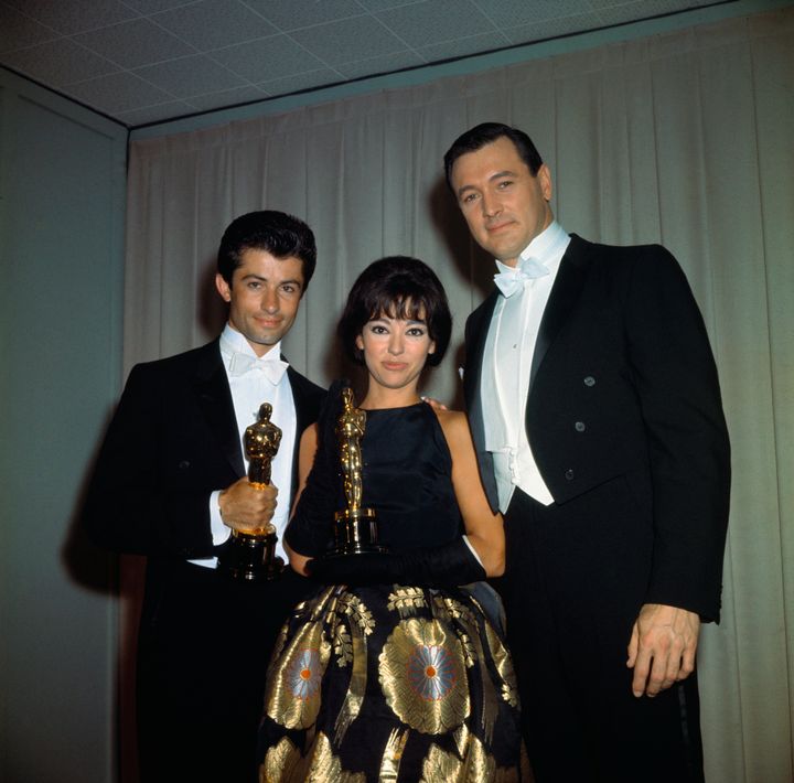 Oscar winners George Chakiris and Rita Moreno with Rock Hudson.