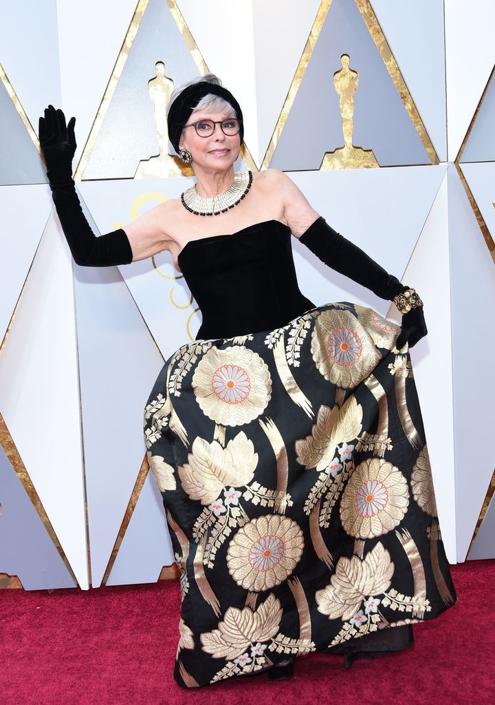 Actress Rita Moreno arrives for the 90th Annual Academy Awards on 4 March 2018.