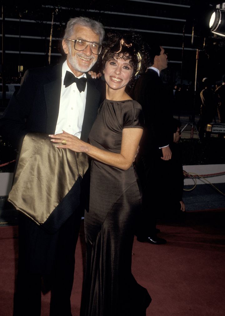 Rita Moreno and husband Lenny Gordon during 59th Annual Academy Awards at Shrine Auditorium in Los Angeles, California, US.