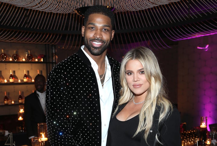 Tristan Thompson and Khloe Kardashian on Feb. 17 in Los Angeles, California. 