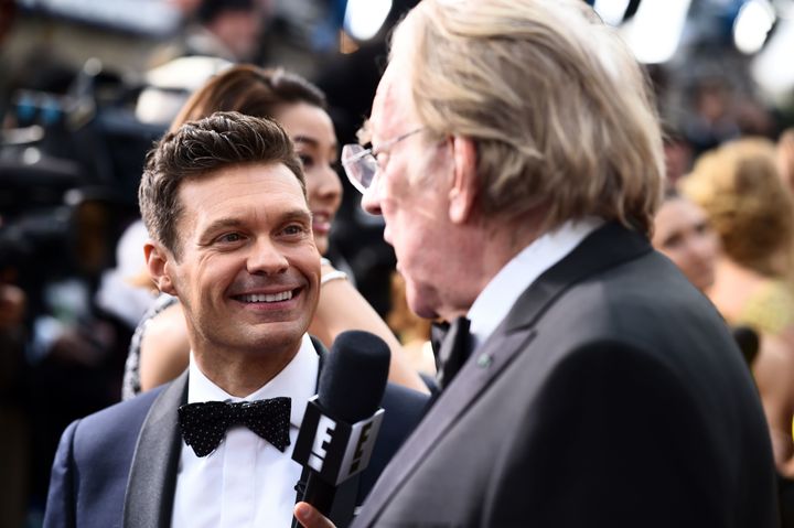 Ryan Seacrest was fronting E!'s coverage of the Oscars