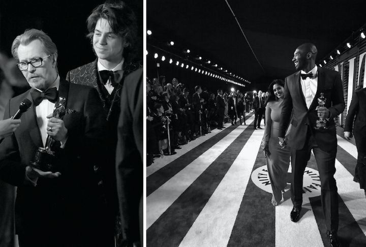Gary Oldman (left) and Kobe Bryant (right) were two of the stars of the 90th Academy Awards on Sunday night.