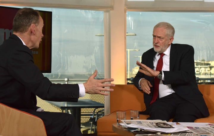 Jeremy Corbyn and Andrew Marr