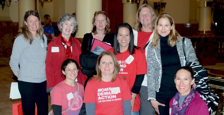 Some of the 400 members of Moms Demand Action at the Colorado State Capitol on Monday.