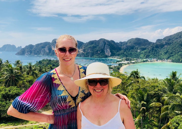 Mum and I on Phi Phi island, Thailand