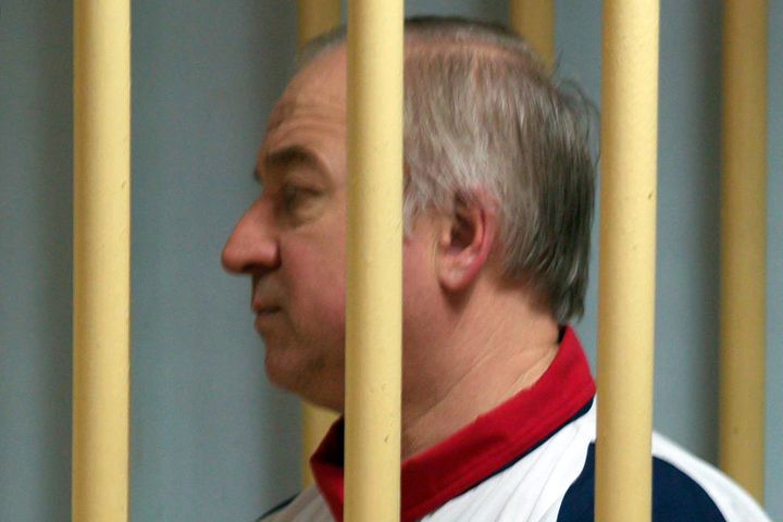 Sergei Skripal attending a hearing at the Moscow District Military Court in Moscow in 2006 